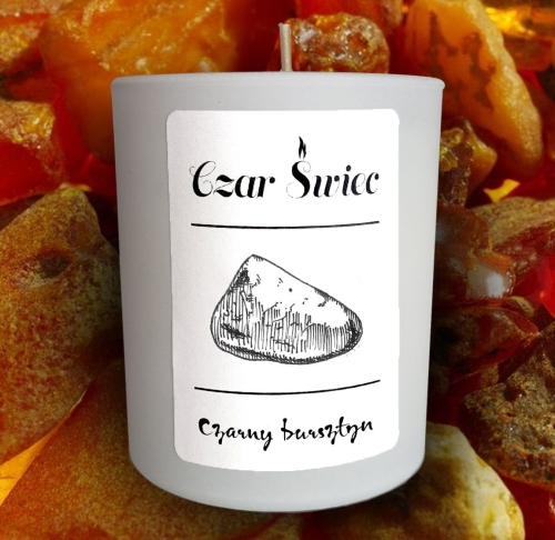 ŚWIECA SOJOWA ZAPACHOWA - CZARNY BURSZTYN (200ml)