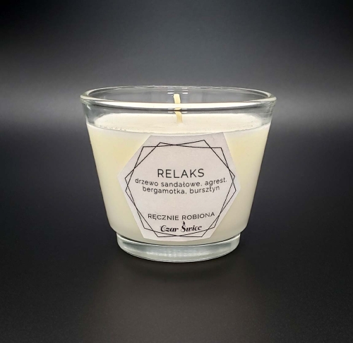 Świeca sojowa 100ml - RELAKS - Seria EMOTION
