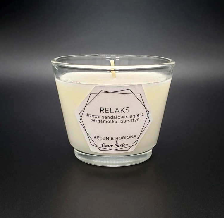 Świeca sojowa 100ml - RELAKS - Seria EMOTION