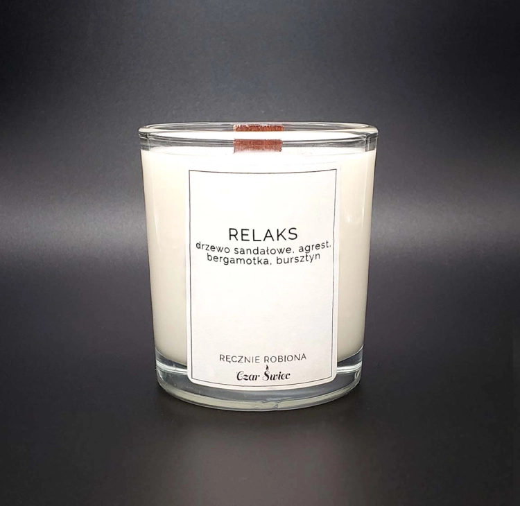 Świeca sojowa 205ml - RELAKS - Seria EMOTION