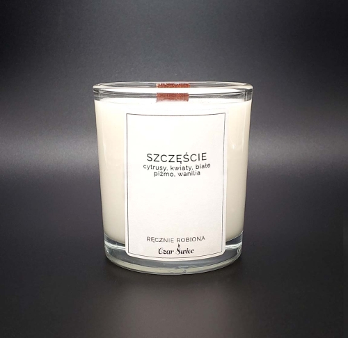 Świeca sojowa 205ml - SZCZĘŚCIE - Seria EMOTION