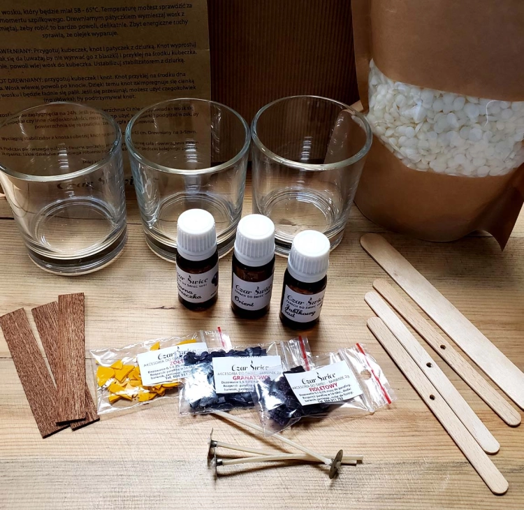 DIY -DUŻY ZESTAW DO SAMODZIELNEGO ROBIENIA ŚWIEC