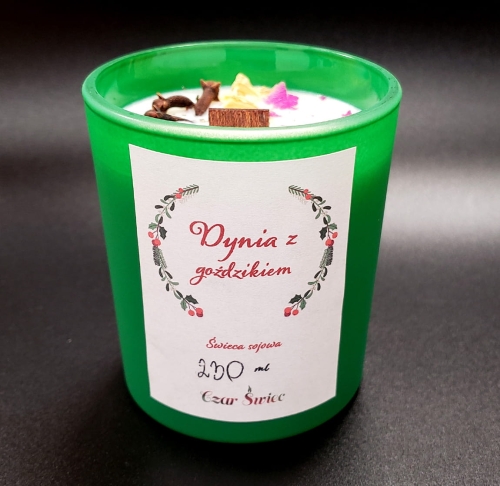 ŚWIECA ŚWIĄTECZNA SOJOWA Dynia z goździkiem