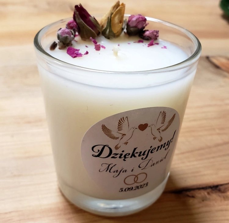 ŚWIECE DLA GOŚCI PODZIĘKOWANIE - KLASYCZNA 90ml