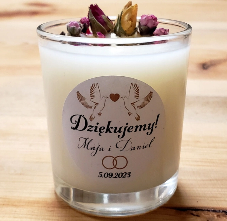 ŚWIECE DLA GOŚCI PODZIĘKOWANIE - KLASYCZNA 90ml