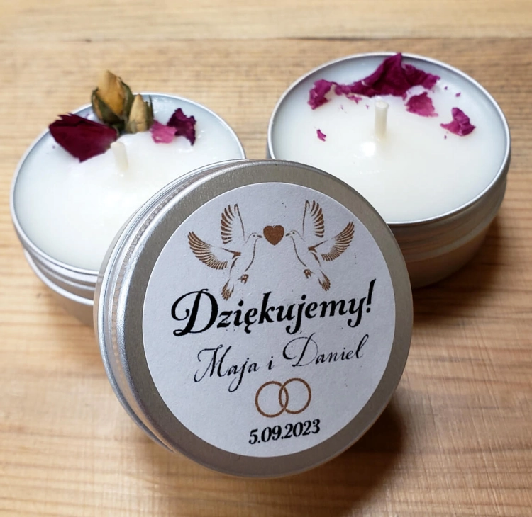 ŚWIECE DLA GOŚCI PODZIĘKOWANIE - PUSZKA 40ml