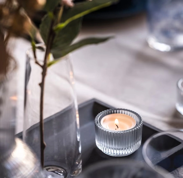 SZKŁO ŚWIECZNIK NA TEALIGHT