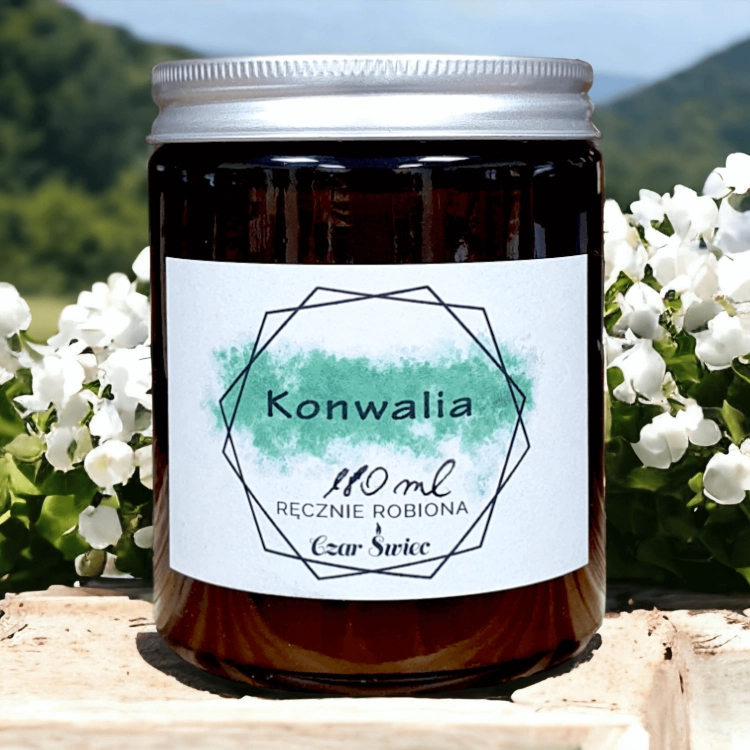BRĄZOWE SŁOIKI - Świeca sojowa KONWALIA