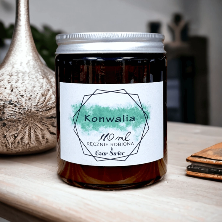 BRĄZOWE SŁOIKI - Świeca sojowa KONWALIA