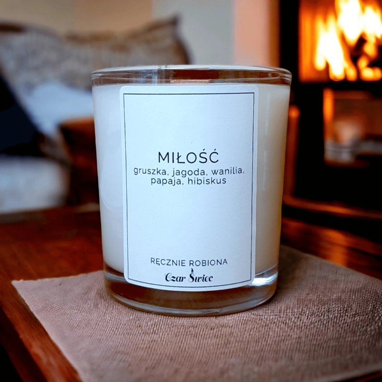 Świeca sojowa 205ml - MIŁOŚĆ - Seria EMOTION