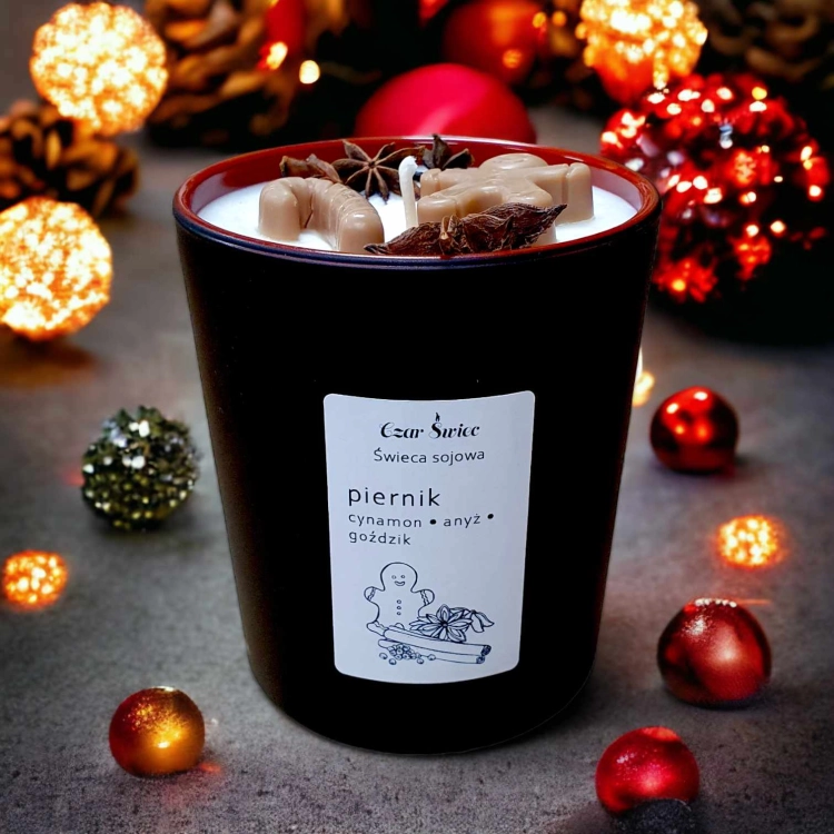 ŚWIECA SOJOWA ŚWIĄTECZNA Piernik