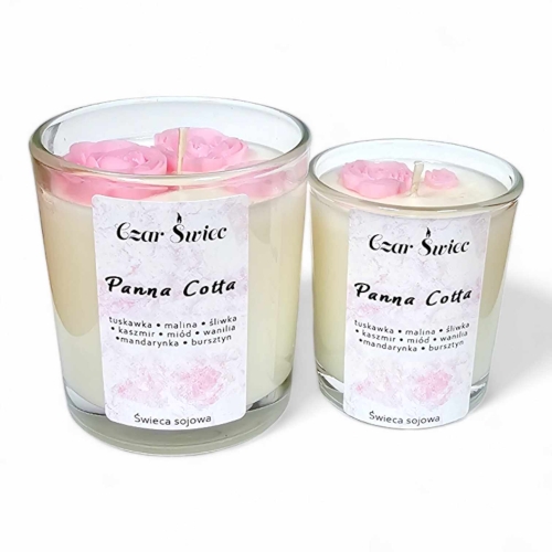 Seria PINK ROSE - Świeca Panna Cotta