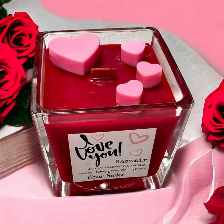 Świeca sojowa "I LOVE YOU" Kaszmir - 300ml