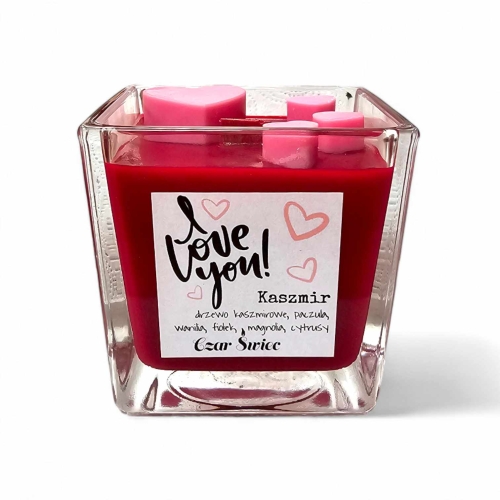 Świeca sojowa "I LOVE YOU" Kaszmir - 300ml