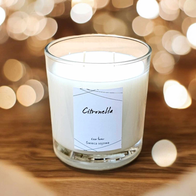 ŚWIECA SOJOWA przeciw komarom - Citronella