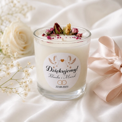 ŚWIECE DLA GOŚCI PODZIĘKOWANIE - KLASYCZNA 90ml