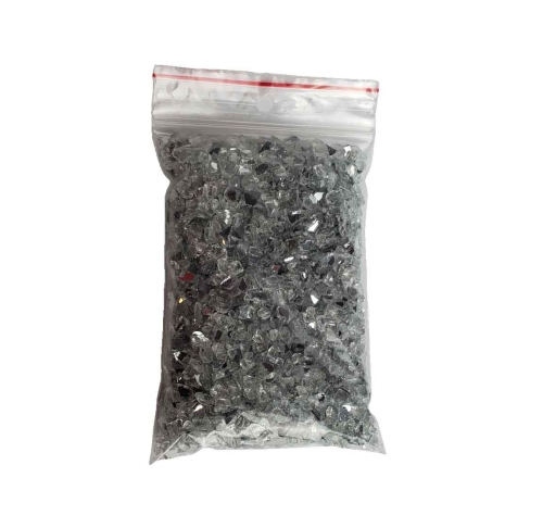 OZDOBNE KRUSZONE SZKŁO - SREBRNE 100g