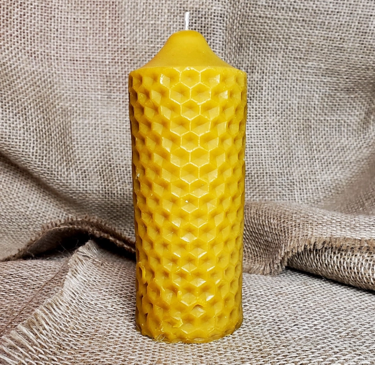 ŚWIECA Z WOSKU PSZCZELEGO - 14cm