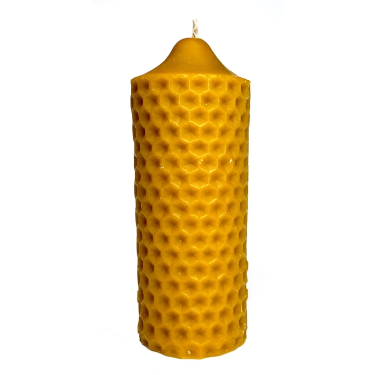 ŚWIECA Z WOSKU PSZCZELEGO - 14cm